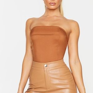 brown tube top